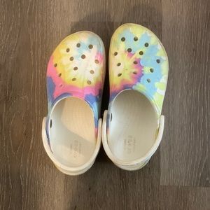 Tie dye crocs
